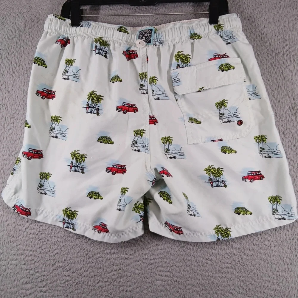 Island‎ Haze Mens Surf Wagon Palm Tree Swim Trunks XL EUC
